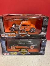 Two new Harley Davidson diecast vehicles