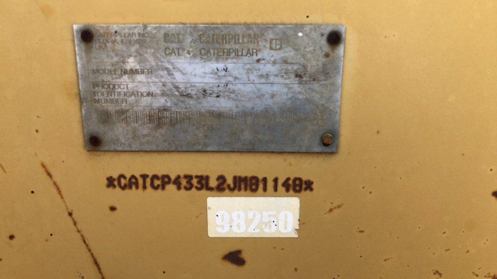 2001 CATERPILLAR CP433C VIBRATORY COMPACTOR;
