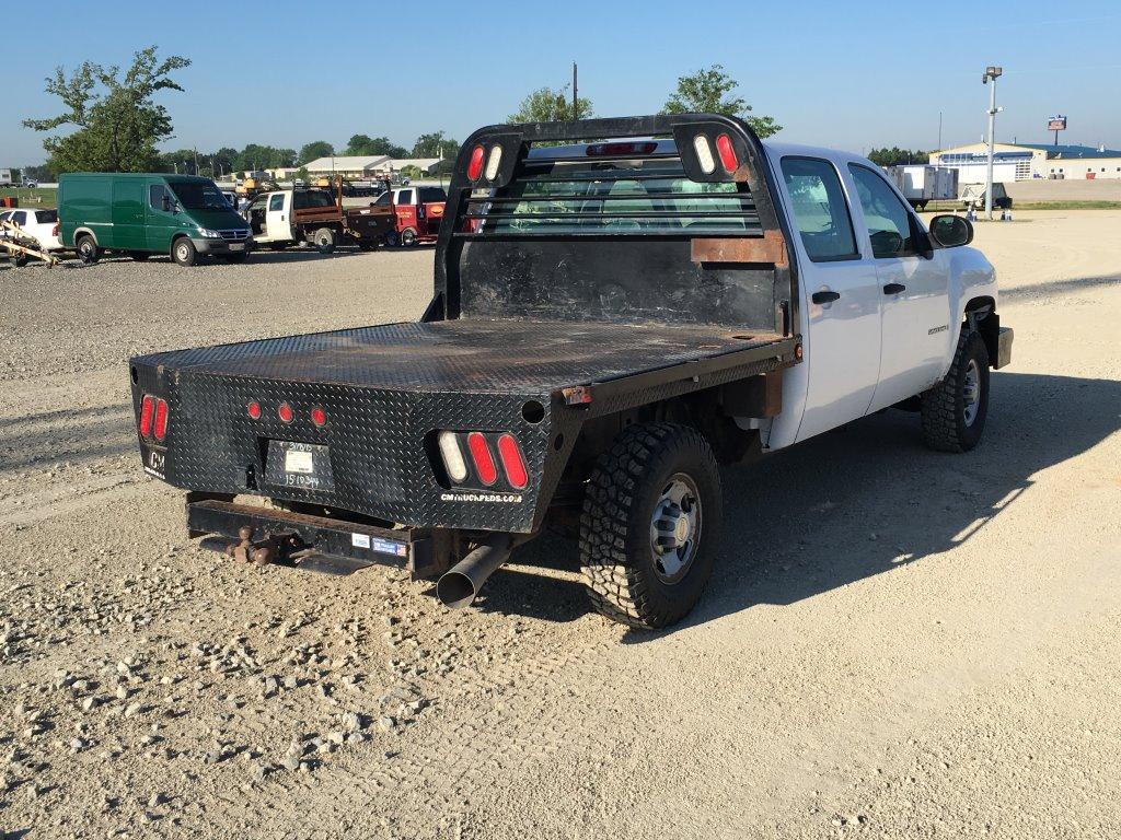2009 CHEVROLET 2500 HD 4WD CREW CAB FLATBED TRUCK