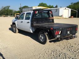 2009 CHEVROLET 2500 HD 4WD CREW CAB FLATBED TRUCK