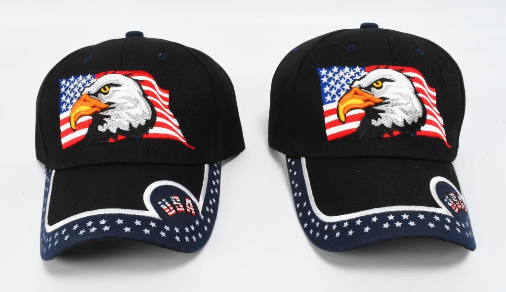 (5) Patriotic U.S.A Ballcap Headwear "BALD EAGLE"