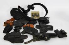 Lg Lot of Misc Holsters & LEUPOLD scope rings