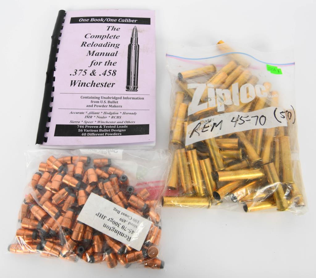 Remington 45-70 300 gr JHP Bullets .459 & Brass &B