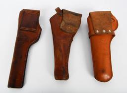 Three Leather Holsters
