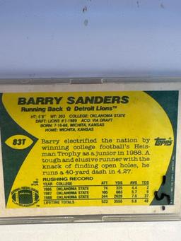 Barry Sanders Detroit Lions Topps Card