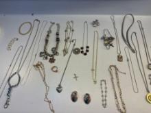 Costume Jewelry Lot, Rings, Necklaces, Earrings