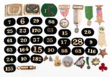 CIVIL WAR - WWI US INFANTRY RGT & VETERAN INSIGNIA