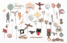 WWII GERMAN LAPEL & TIE PINS