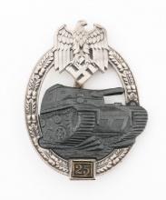 WWII GERMAN PANZER ASSAULT 25 CLASS BADGE