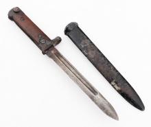 WWII ITALIAN M1938 FOLDING BAYONET & SCABBARD