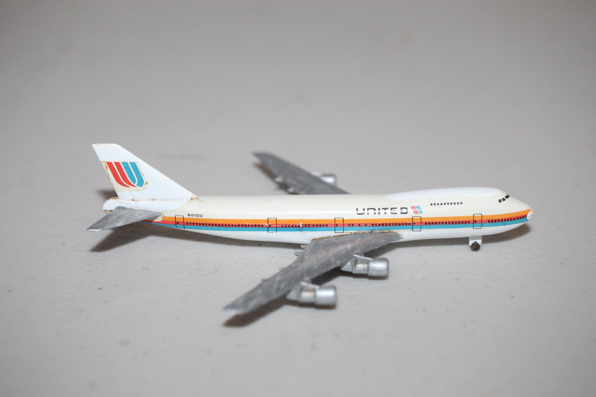 United Boeing 747 Die Cast, 1:600 Scale, 901/23, Schabak, Made In Germany