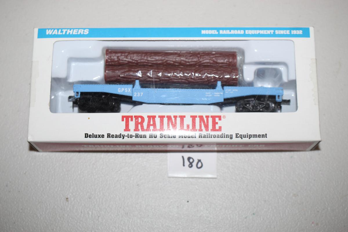 Trainline Log Dump Car, GPSX 237, HO Scale, Walthers Trainline, Appears NIB