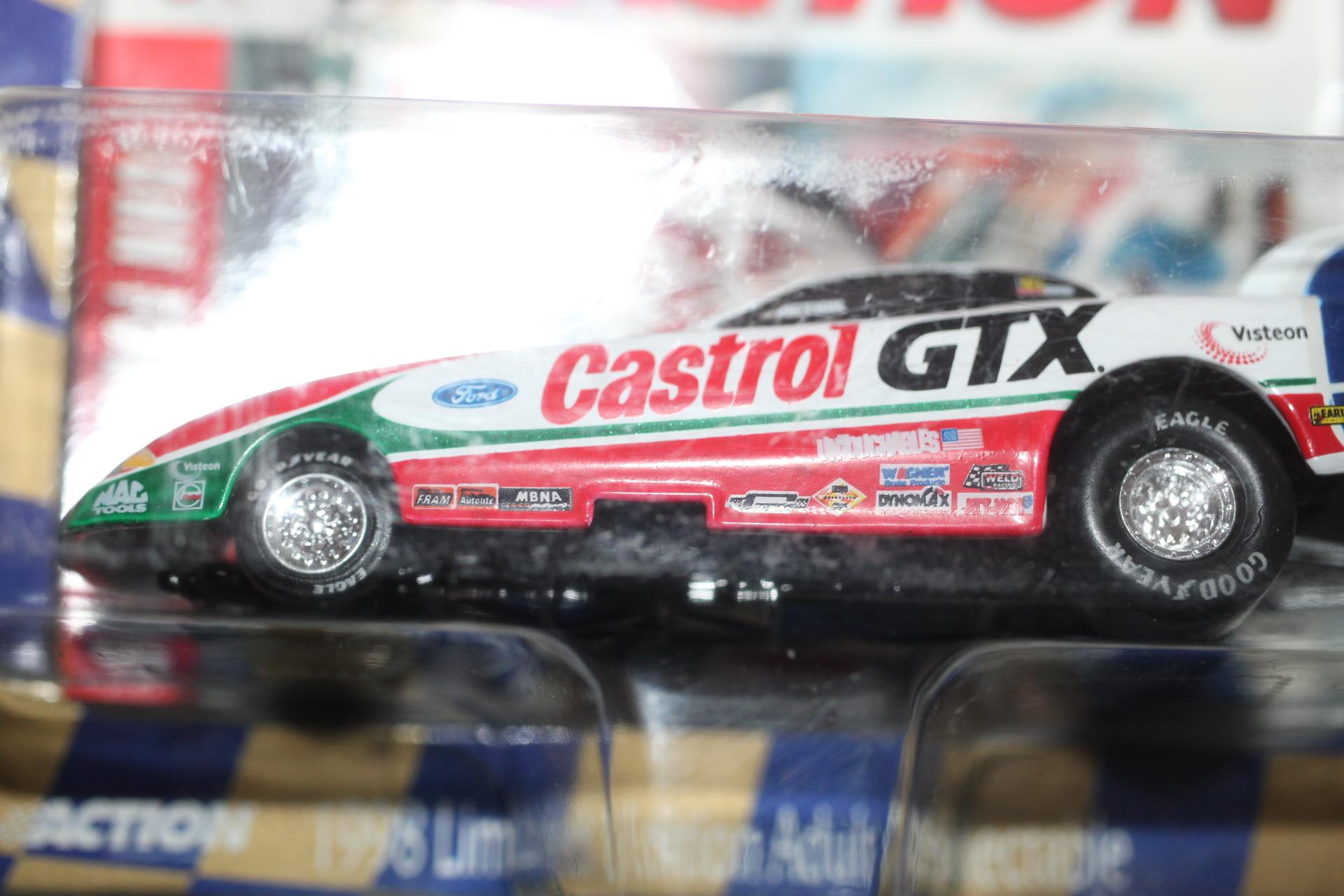 John Force Castrol 1998 Mustang Funny Car, 1:64 Scale, Production Qty 9,000, ARC 1 Of 9,000