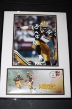 Framed & Matted Ahman Green Picture, Brett Favre & Ahman Green Envelope, NFL