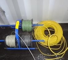 3 Spools Wire and cart