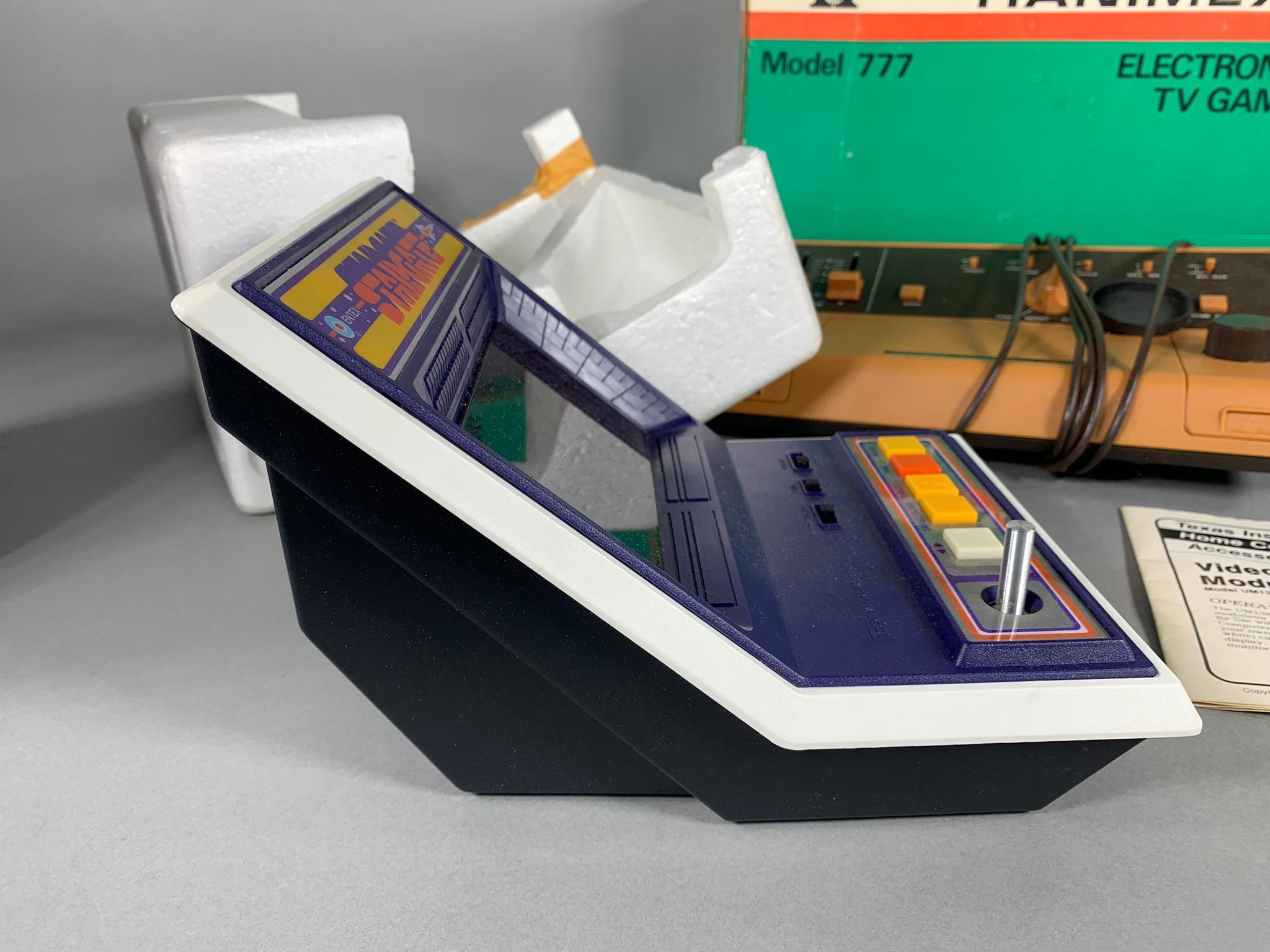 Vintage 1982 Entex Stargate Table Top Arcade Game & Hanimex 777 Electronic TV Game Pong System