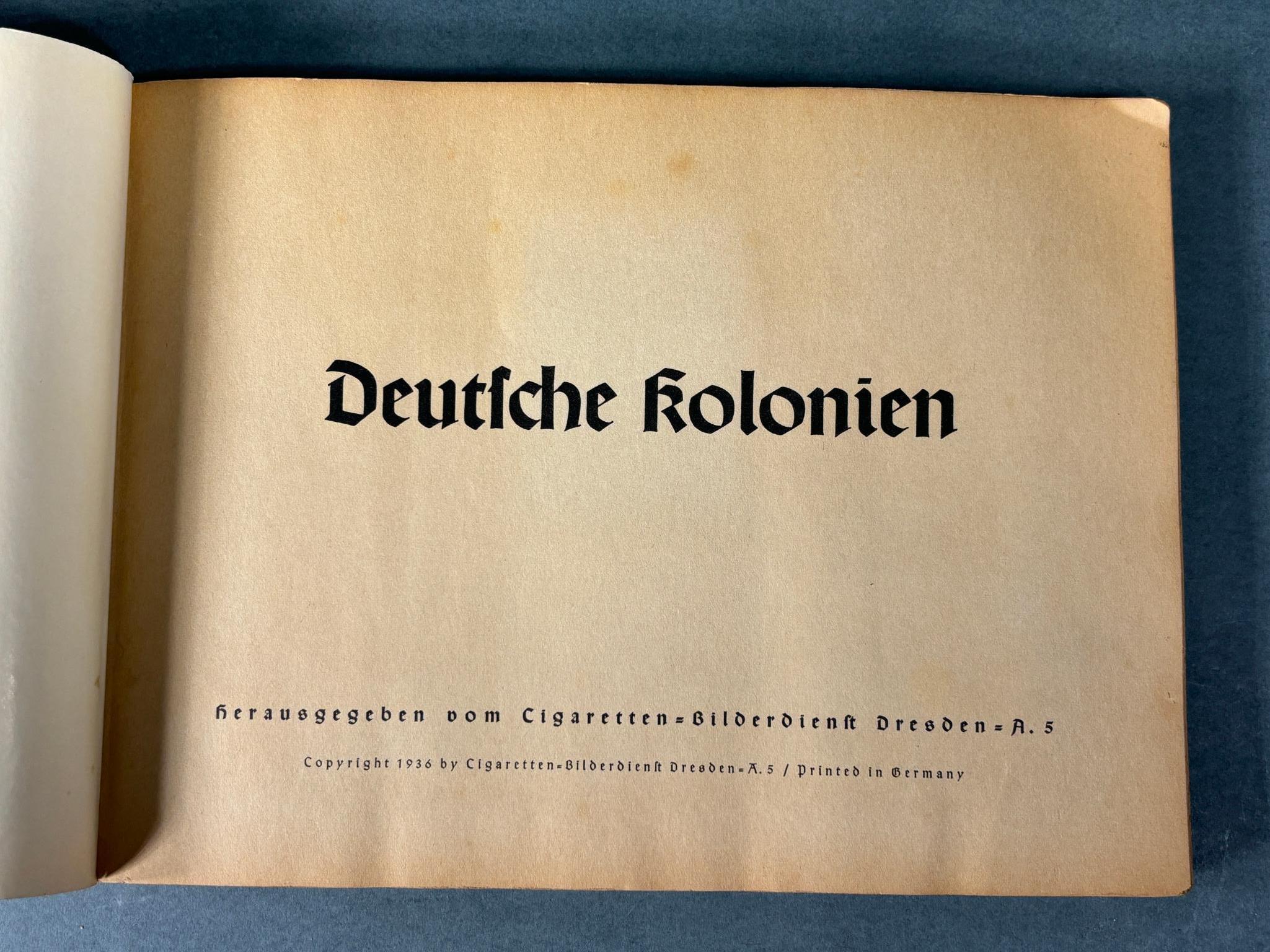 WWII GERMAN CIGARETTE CARD ALBUM DEUTSCHE KOLONIEN