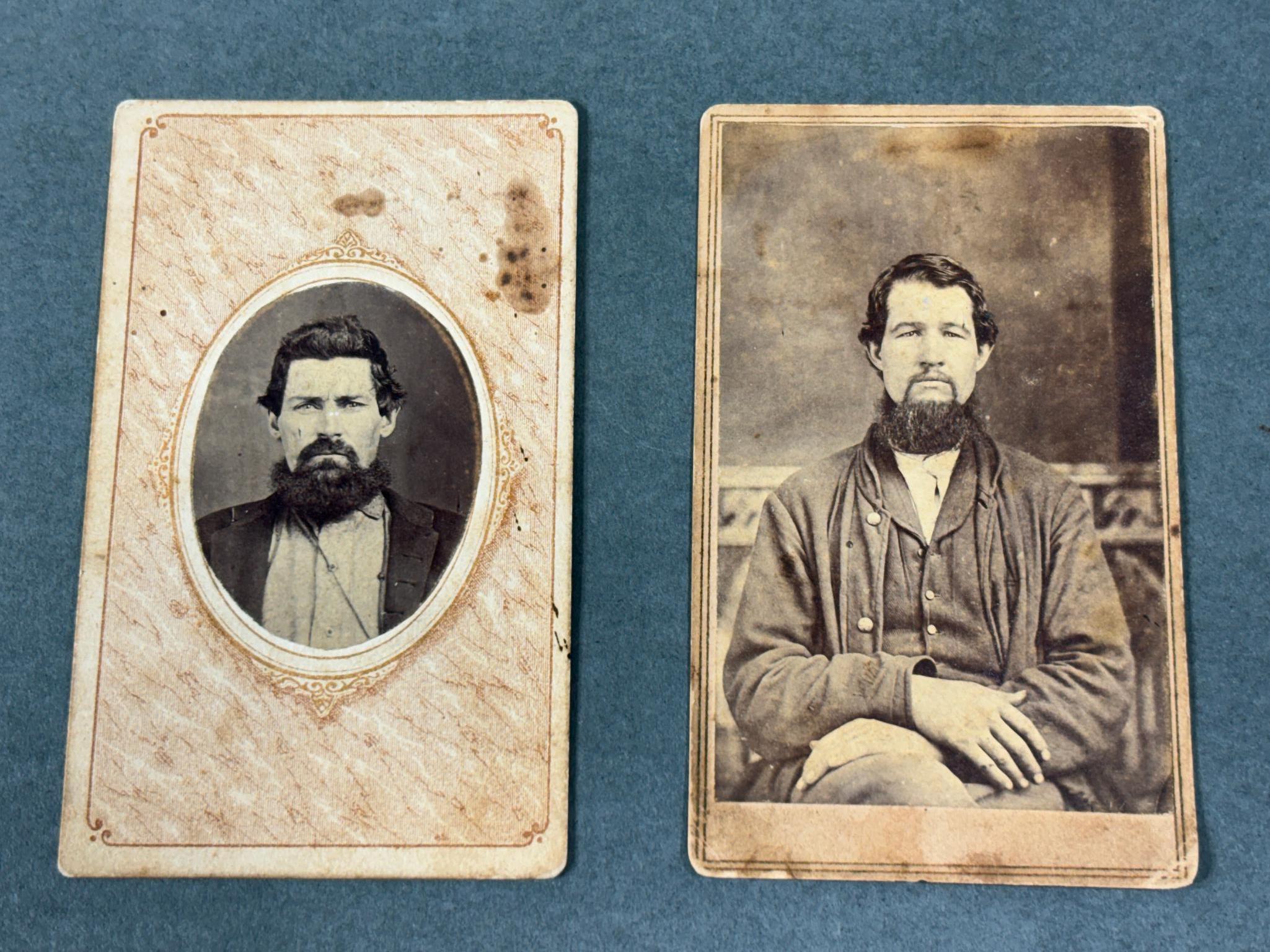 CIVIL WAR CDVs 71ST OHIO VOL INF. - TWO BROTHERS - ONE HELD AT ANDERSONVILLE