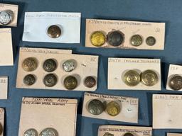 VINTAGE BRITISH MILITARY BUTTON AND BADGE LOT