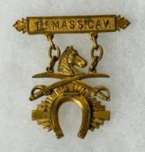 CIVIL WAR 1ST MASSACHUSETTS CAVALRY MEDAL