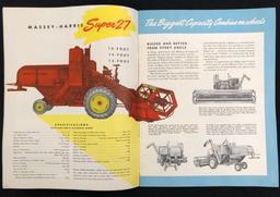 MASSEY-HARRIS SUPER 26 AND 27 COMBINES BROCHURE