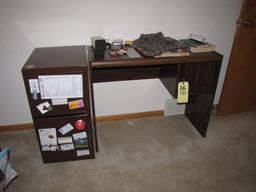 Desk - 2-drawer file cabinet