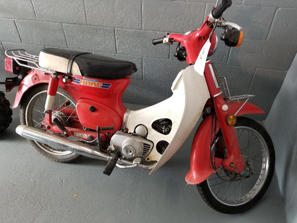 1981 Honda Passport motorcycle, shows 3,393 miles