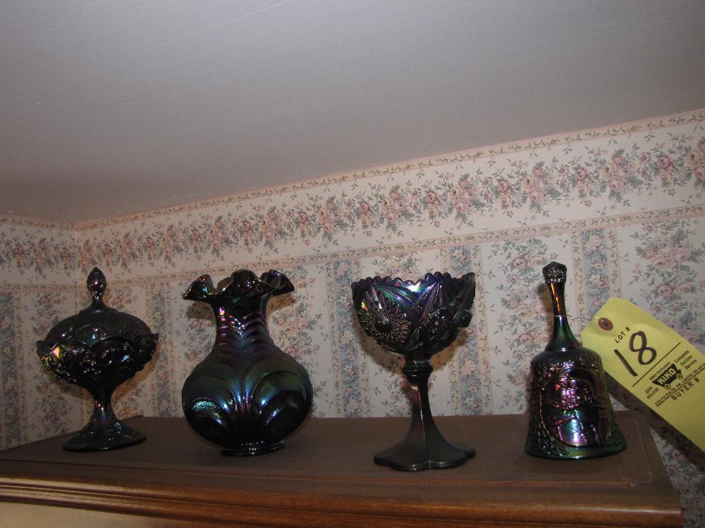 4 pcs carnival glass