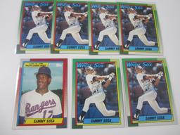 Sammy Sosa Rookie Card Lot of 7