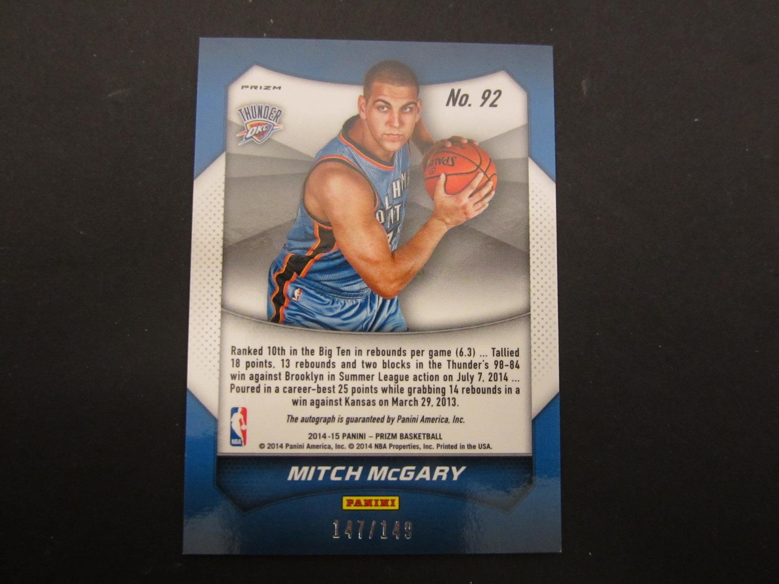 2014 PANINI BASKETBALL MITCH MCGARY SIGNED AUTOGRAPHED CARD 147/149