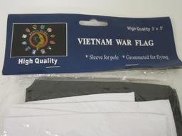 Vietnam War Flag 3'x5'  Sealed Sleeve for Pole or Grommeted for flying