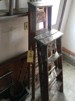 (2) WOOD STEP LADDERS