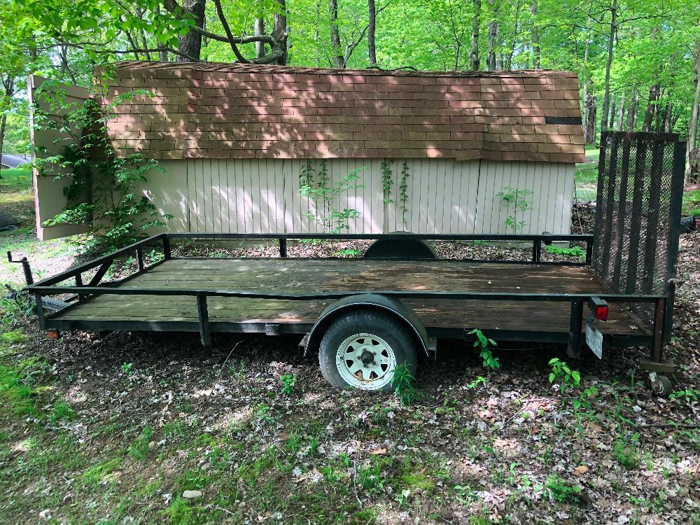 Appalachian 14' Deck Single Axle Trailer With Rear Drop Gate 2,990lb GVW 2" Ball