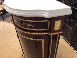 Inlayed Marble Top Console