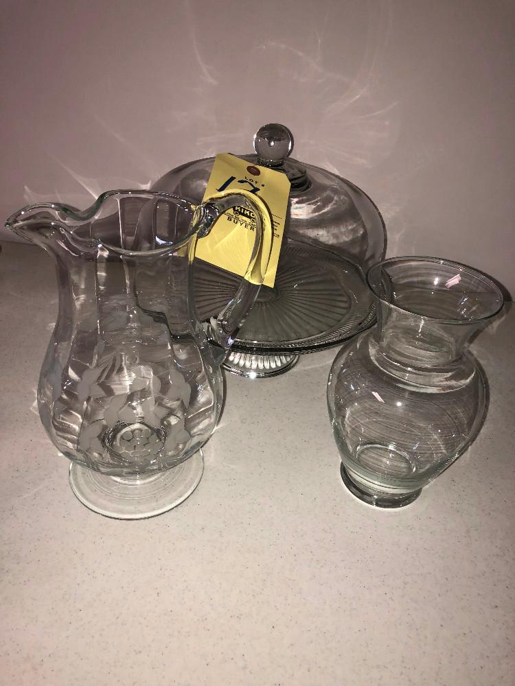 Cake Savers, Glass Pitcher, Vase