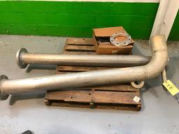 (2) 6" Aluminum Pipes, 6' & Aluminum Flange