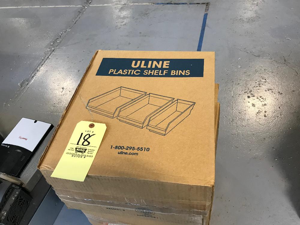 ULINE Plastic Shelf Bins (5 Boxes)