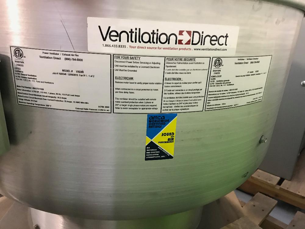 Ventilation Direct Ventilation Fan