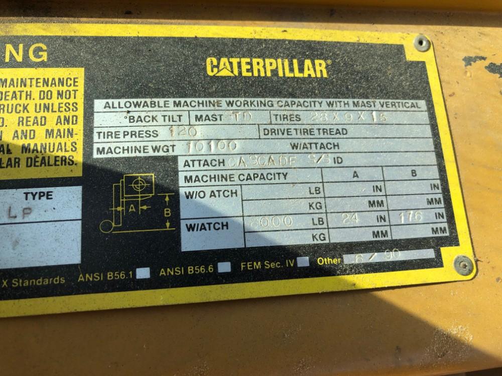 CAT VC60D Tow Motor Dual Fuel Gas/LP 6,000 lb. Cap