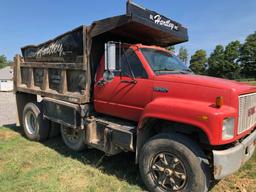 1991 GMC Dump Truck, 13-Ton CAT Diesel, 99,214 Mi., W/ Drop Axle