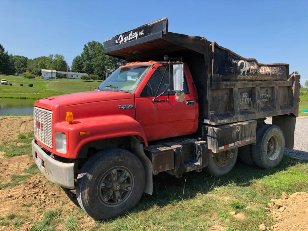 1991 GMC Dump Truck, 13-Ton CAT Diesel, 99,214 Mi., W/ Drop Axle