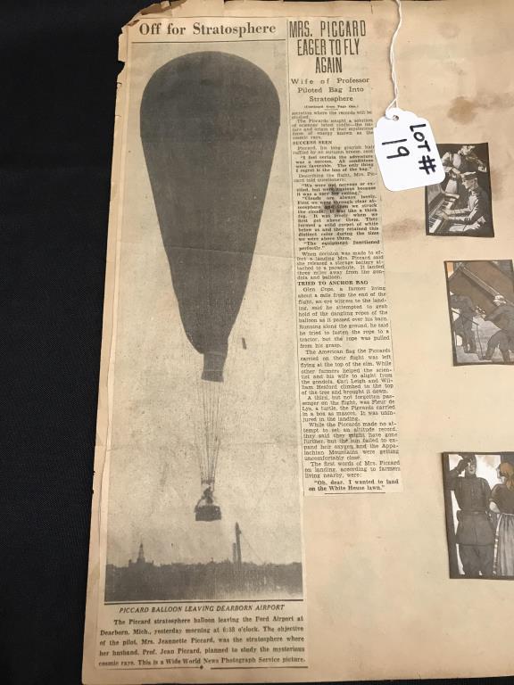 Stratosphere Balloon Fabric Remnant, Newspaper