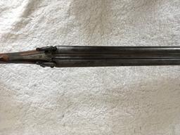 Parker sxs shotgun, London twist barrel, converted to percussion by factory