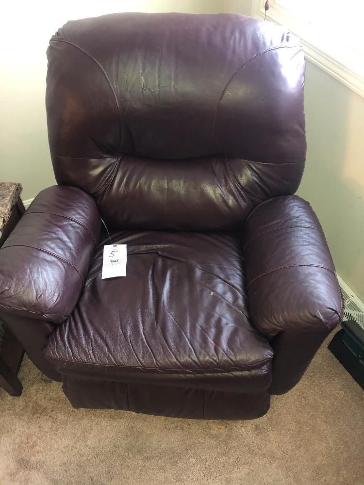 Vinyl platform rocker recliner