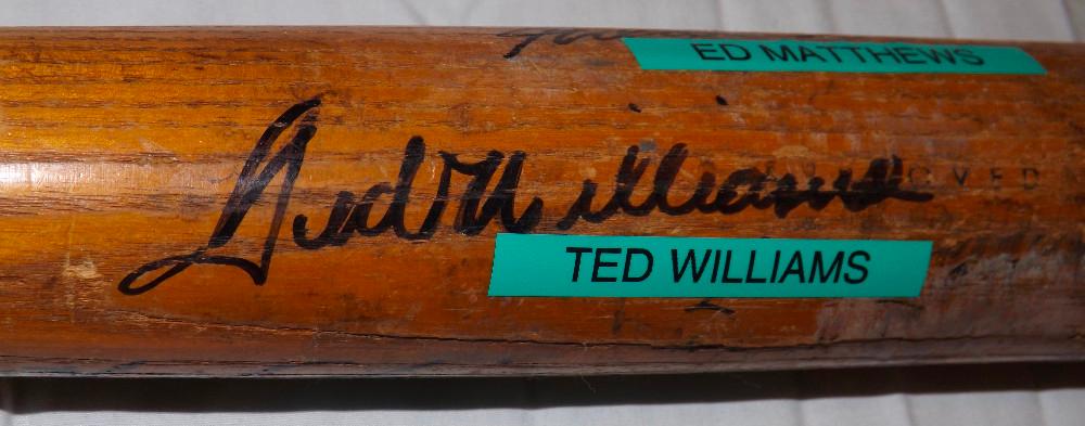 HALL OF FAMERS GROUP SIGNED H&B BAT, 28 3/4" LONG