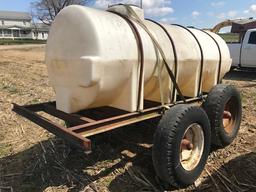 1000 gal nurse tank on tandem axle trailer