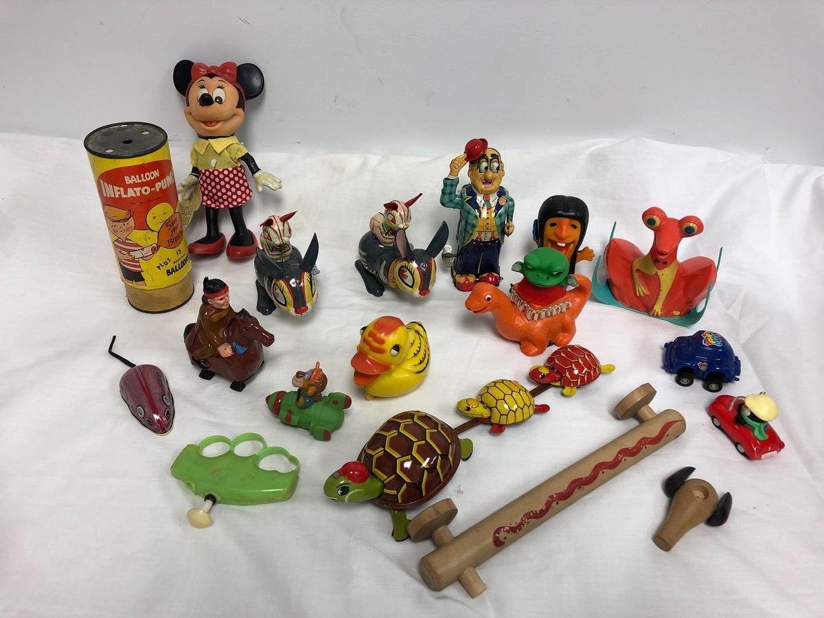 Vintage tin toys and other vintage toys