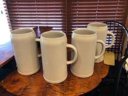 (4) Early German stoneware steins