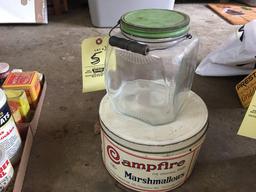 CRACKER JAR-CAMPFIRE MARSHMALLOW TIN