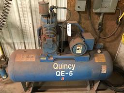 Quincy qe5 80 gal horiz air compressor